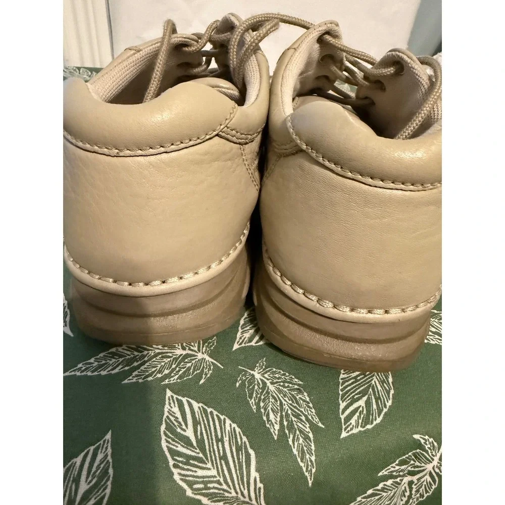 Nunn Bush 83890-06 Comfort Gel Shoes Men's 12 M‎ Genuine Leather Cream Lace Up